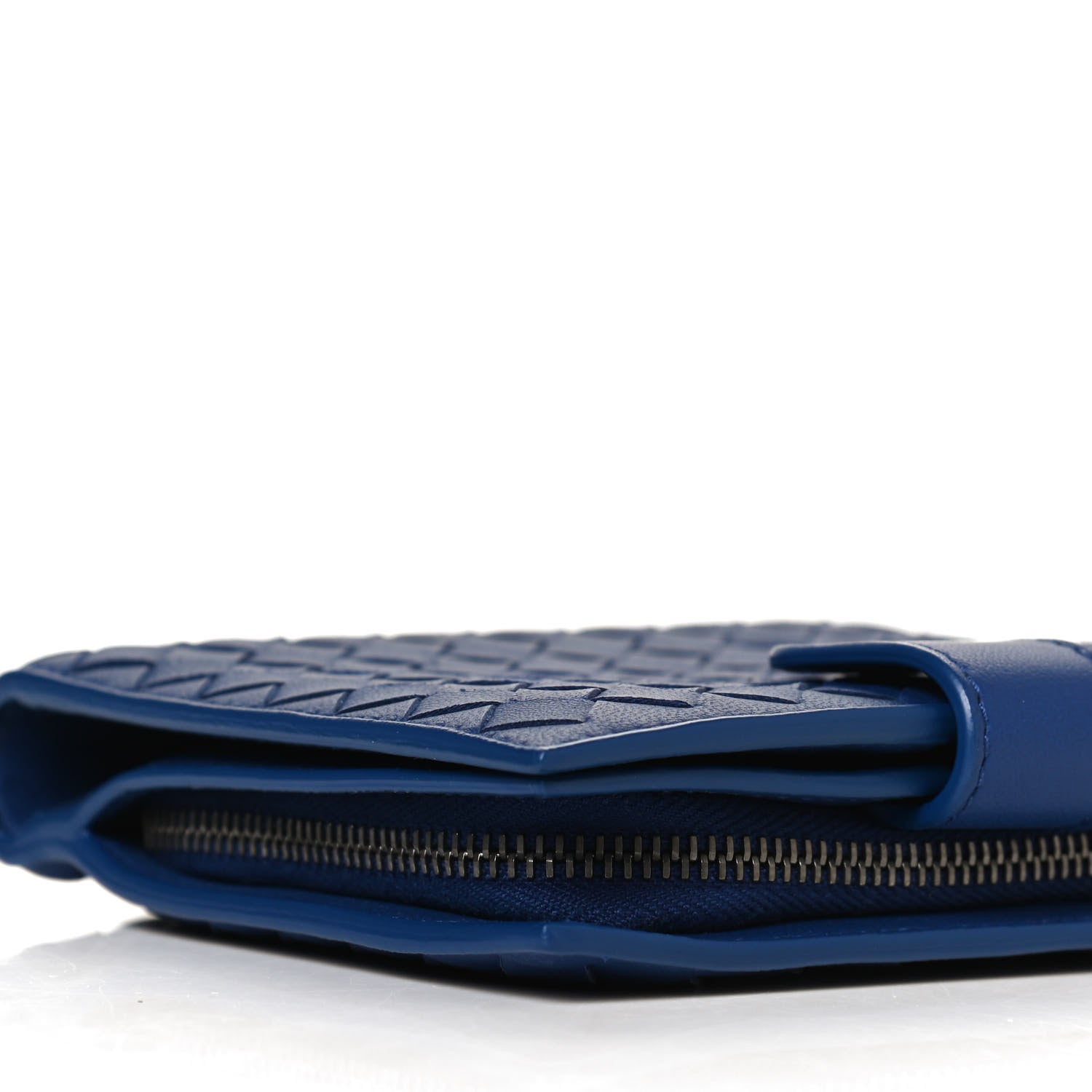 Bottega Veneta Nappa Intrecciato Mini Wallet Blue 9 of 11