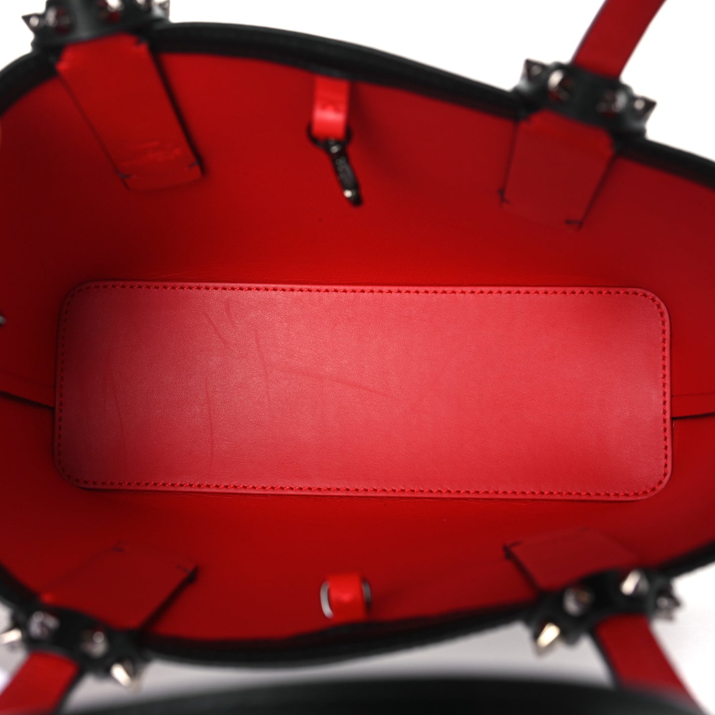 Calfskin Spikes Mini East West Cabata Tote Black
