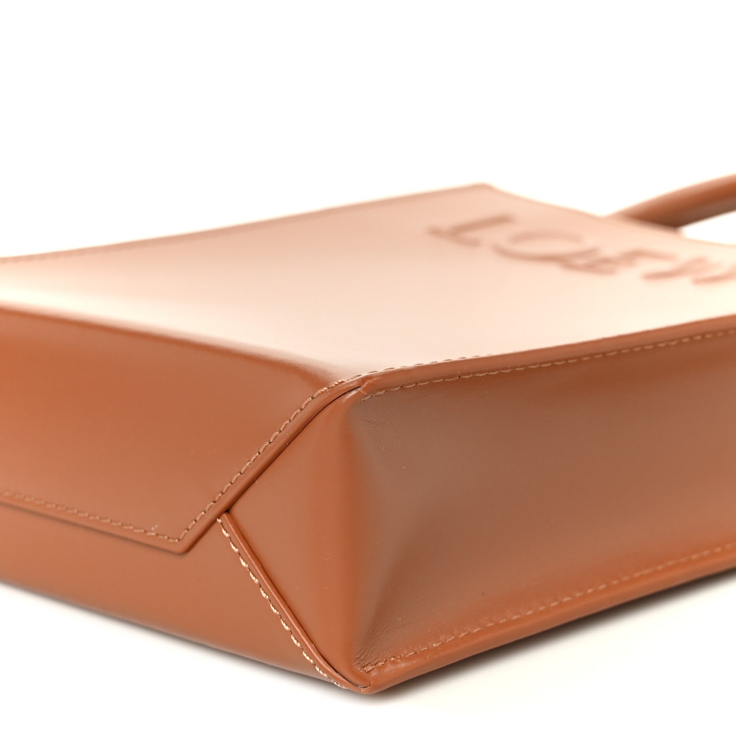 Smooth Calfskin Logo Small A5 Tote Tan