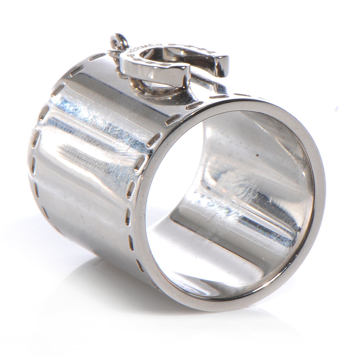 Palladium Charms Fer a Cheval Horseshoe Scarf Ring Silver