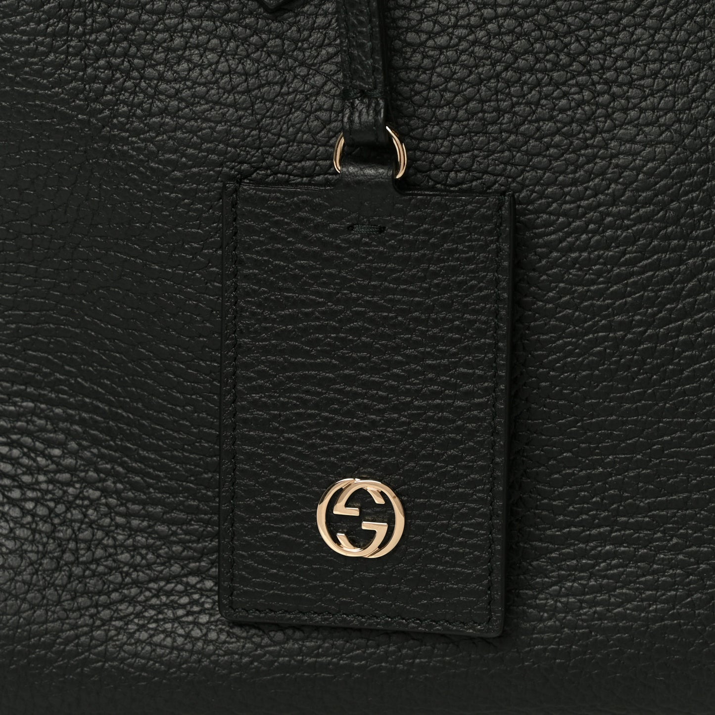 Pebbled Calfskin Small Swing Tote Black