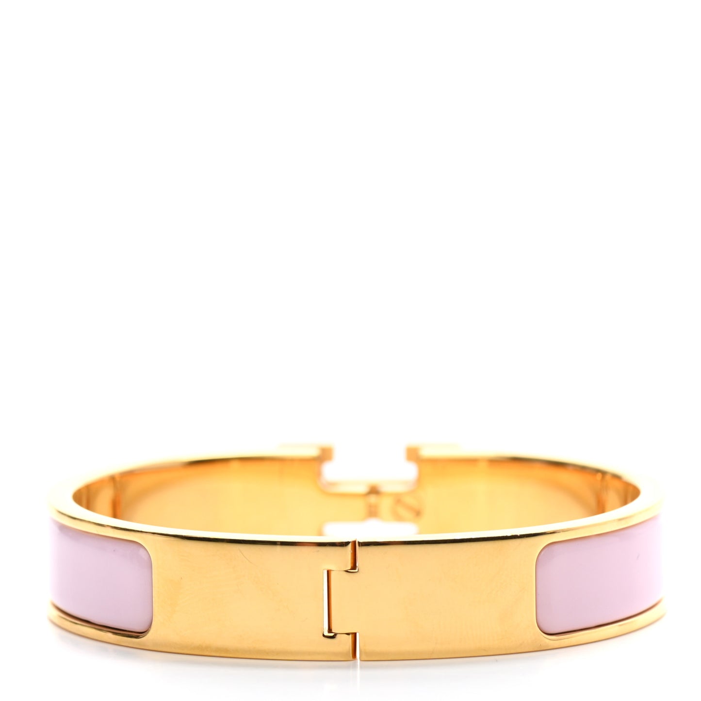 Enamel Narrow Clic Clac H Bracelet PM Rose Nacarat