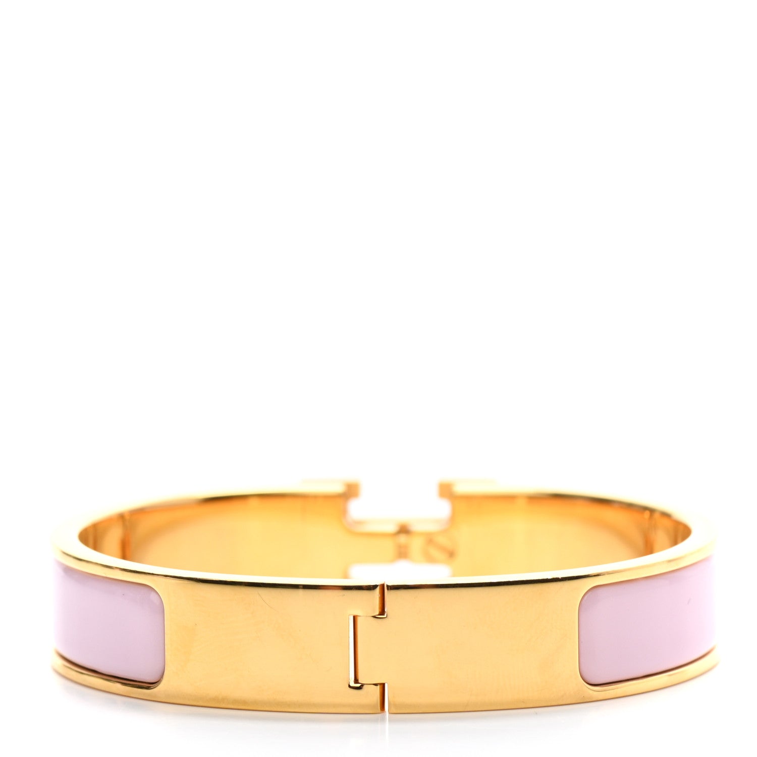 Hermes Enamel Narrow Clic Clac H Bracelet PM Rose Nacarat 3 of 4
