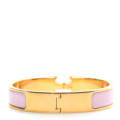 Hermes Enamel Narrow Clic Clac H Bracelet PM Rose Nacarat 3 of 4