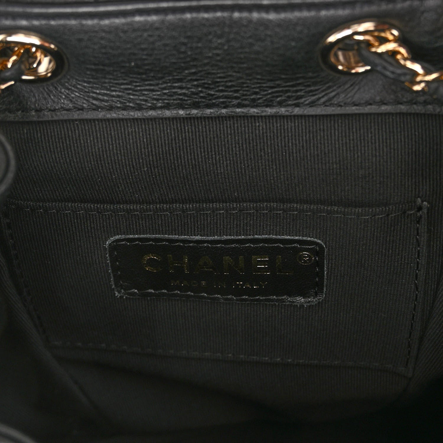 Chanel Lambskin Quilted Small Duma Drawstring Backpack Black 6 of 10