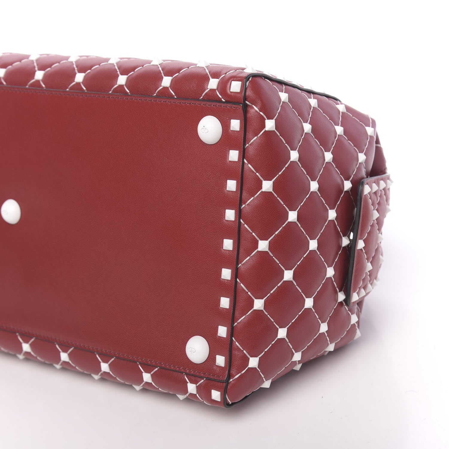 Valentino Garavani Lambskin Free Rockstud Spike Duffle Bag Rosso Valentino 9 of 9