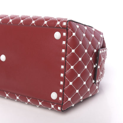 Valentino Garavani Lambskin Free Rockstud Spike Duffle Bag Rosso Valentino 9 of 9