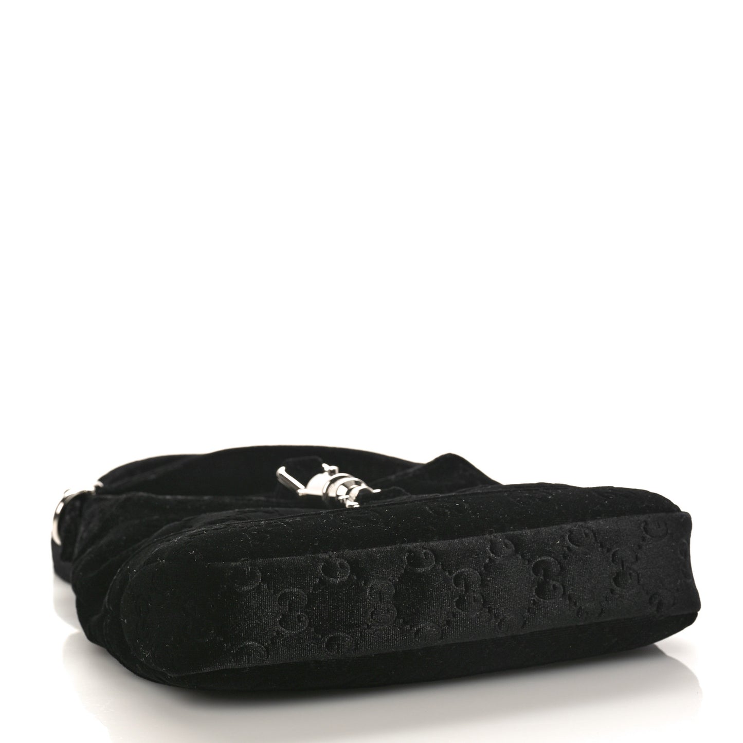 New Velvet Ashmir GG Monogram Small Jackie 1961 Hobo Black
