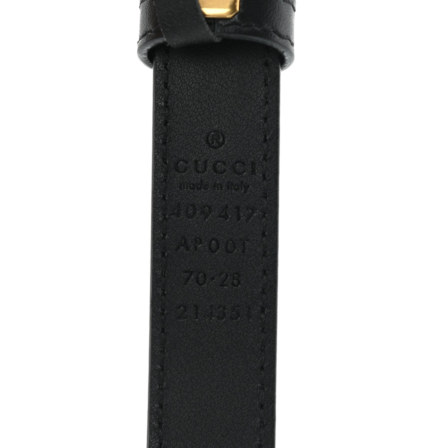 Gucci Calfskin Double G 20mm Belt 70 28 Black 3 of 5