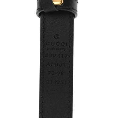 Gucci Calfskin Double G 20mm Belt 70 28 Black 3 of 5