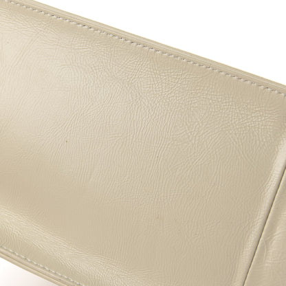Chanel Glazed Aged Calfskin CC Tote White 13 of 18