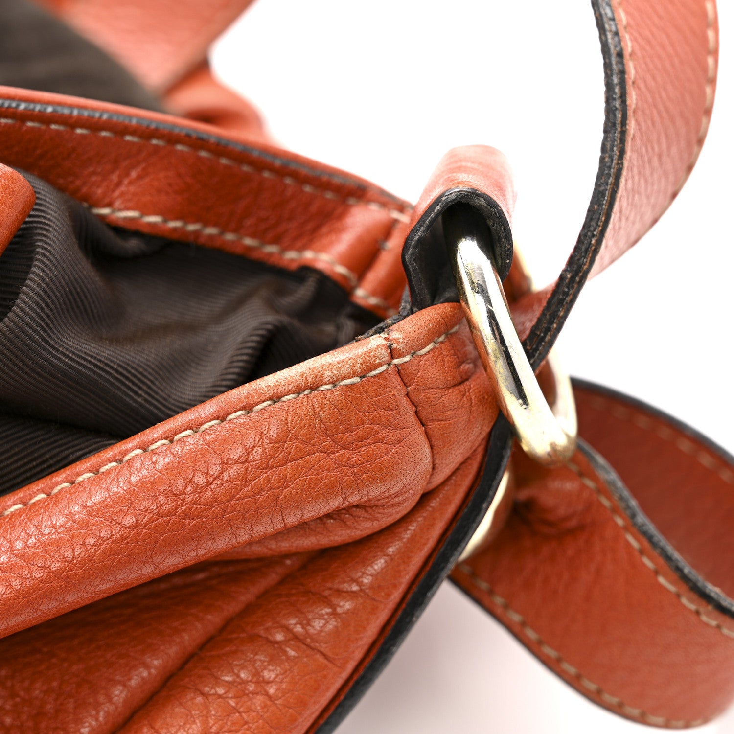 Mulberry Soft Spongy Calfskin Daria Satchel Burnt Orange 17 of 18