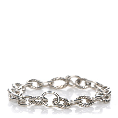 David Yurman Sterling Silver 10mm Medium Oval Link Bracelet 1 of 6