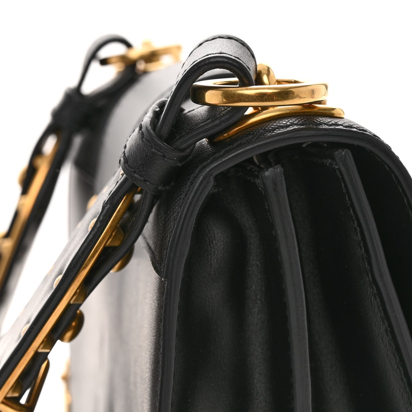 City Calf Saffiano Cahier Bag Black