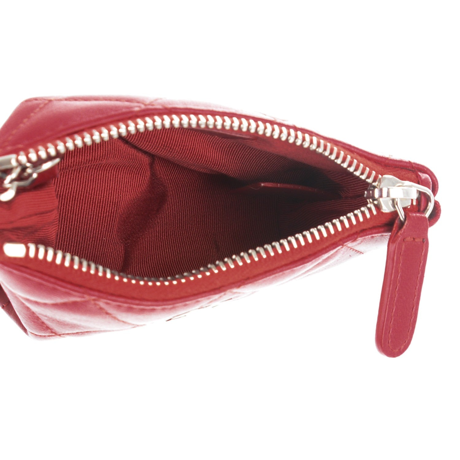 Chanel Lambskin Quilted Key Holder Case Red 5 of 7