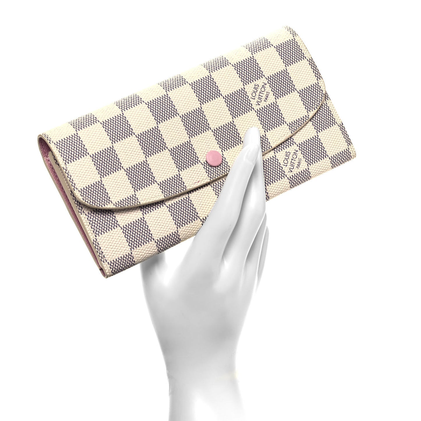 Damier Azur Emilie Wallet Rose Ballerine