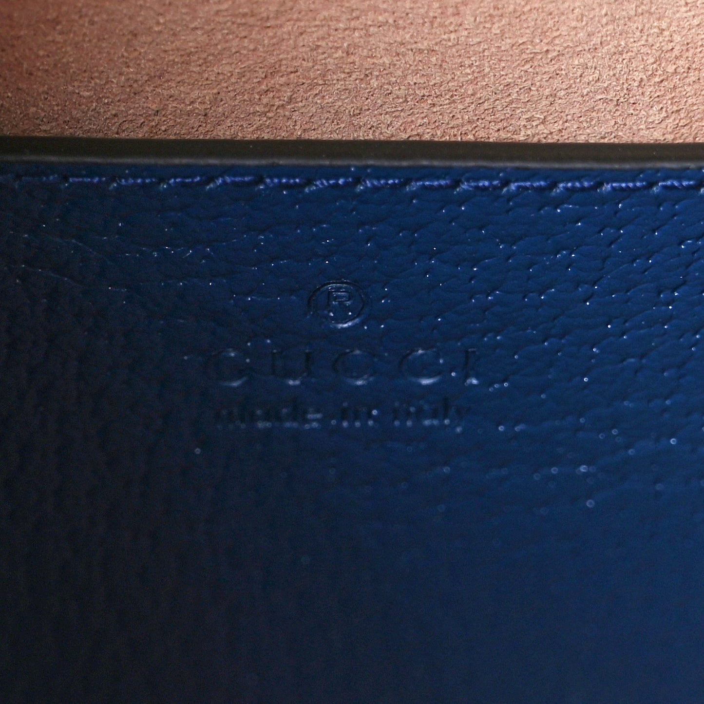 Textured Dollar Calfskin Web Small Diana Tote Bag Royal Crop