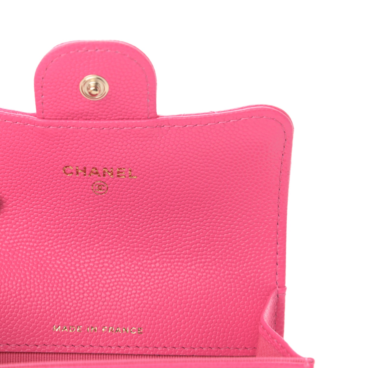 Chanel Caviar Quilted Flap Card Holder Wallet Pink 6 of 9