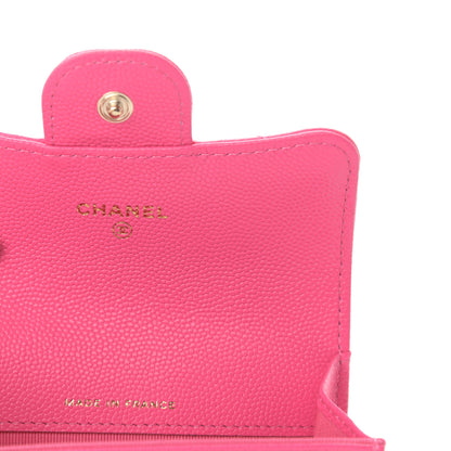 Chanel Caviar Quilted Flap Card Holder Wallet Pink 6 of 9