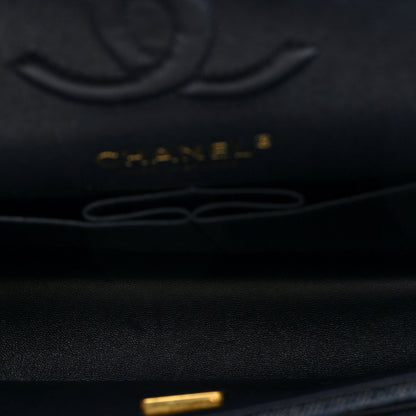 Chanel Denim Quilted Small Double Flap Dark Blue Orange 5 of 10