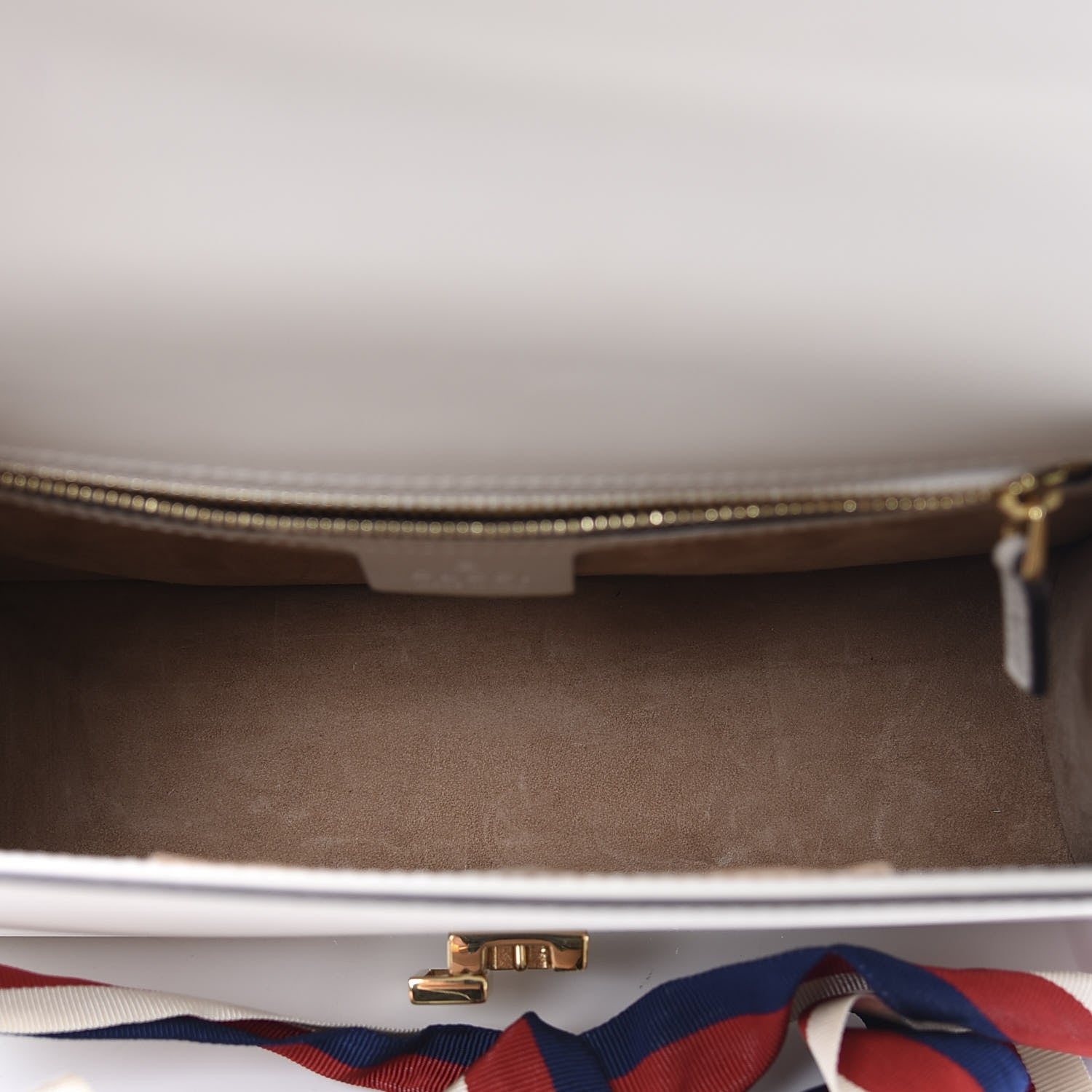 Gucci Calfskin Small Sylvie Shoulder Bag White 4 of 15