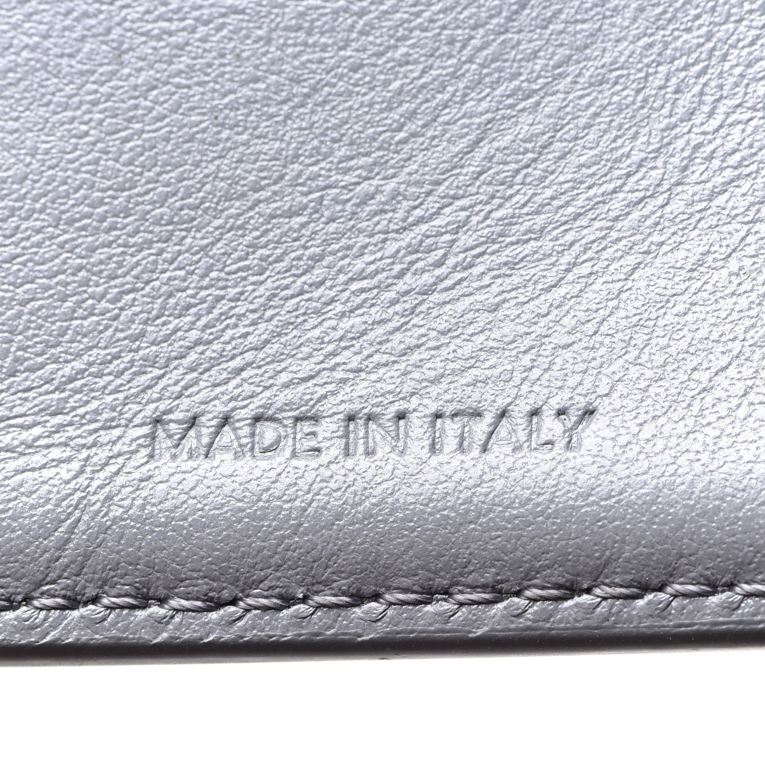 Celine Grained Calfskin Small Tri-Fold Wallet Grey 7 of 7