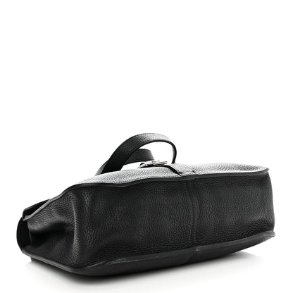 Hermes Taurillon Clemence Halzan 31 GM Black 4 of 11
