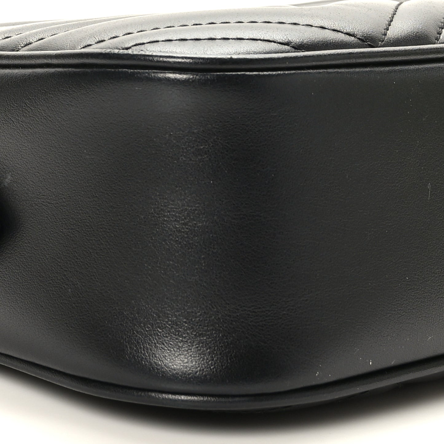 Calfskin Matelasse Small GG Marmont Chain Shoulder Bag Black