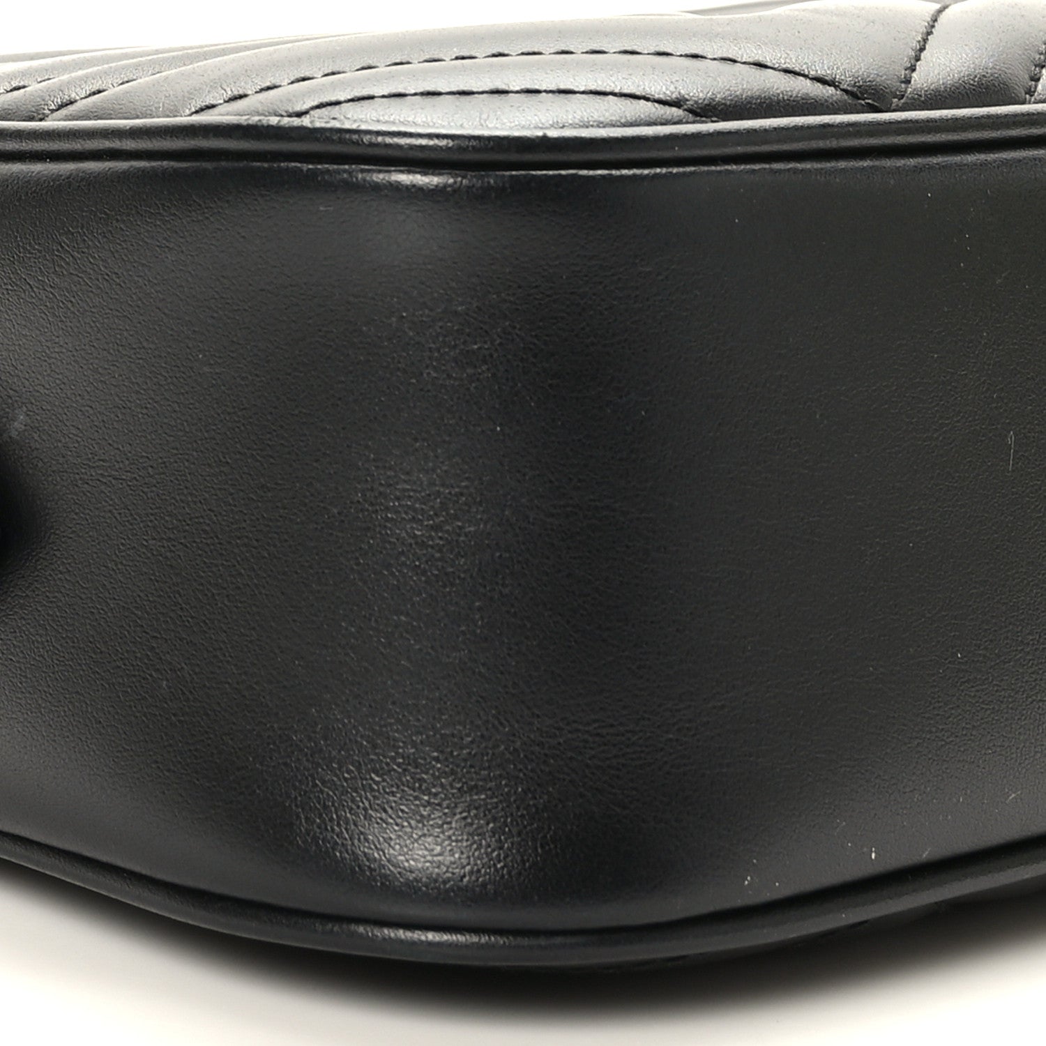 Gucci Calfskin Matelasse Small GG Marmont Chain Shoulder Bag Black 8 of 10