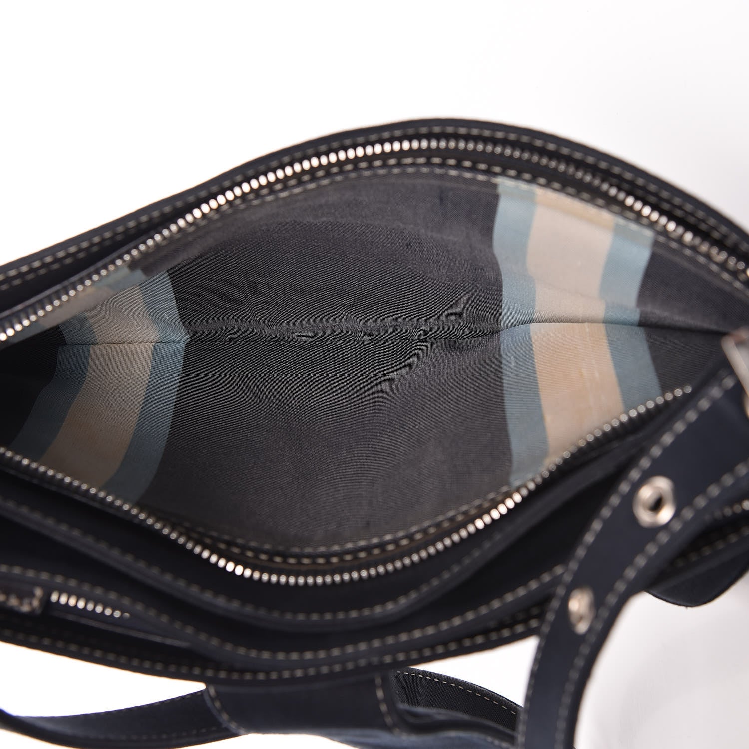 Fendi Canvas Shoulder Bag Dark Blue 7 of 13