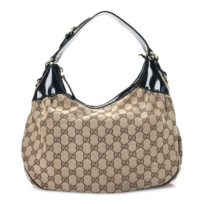 Gucci Monogram Patent Hobo Black 1 of 12