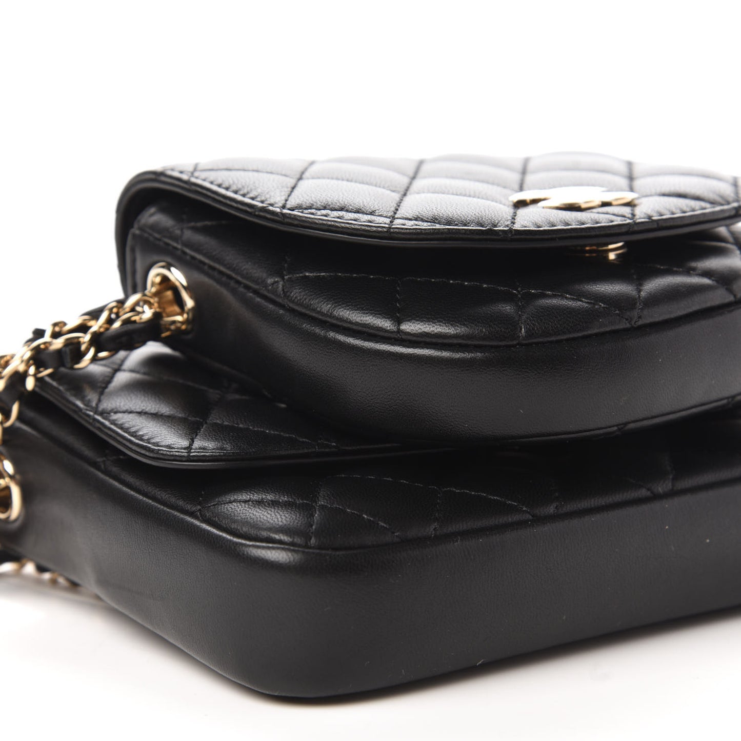 Lambskin Quilted Side Packs Black