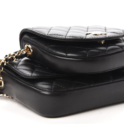 Chanel Lambskin Quilted Side Packs Black 7 of 12
