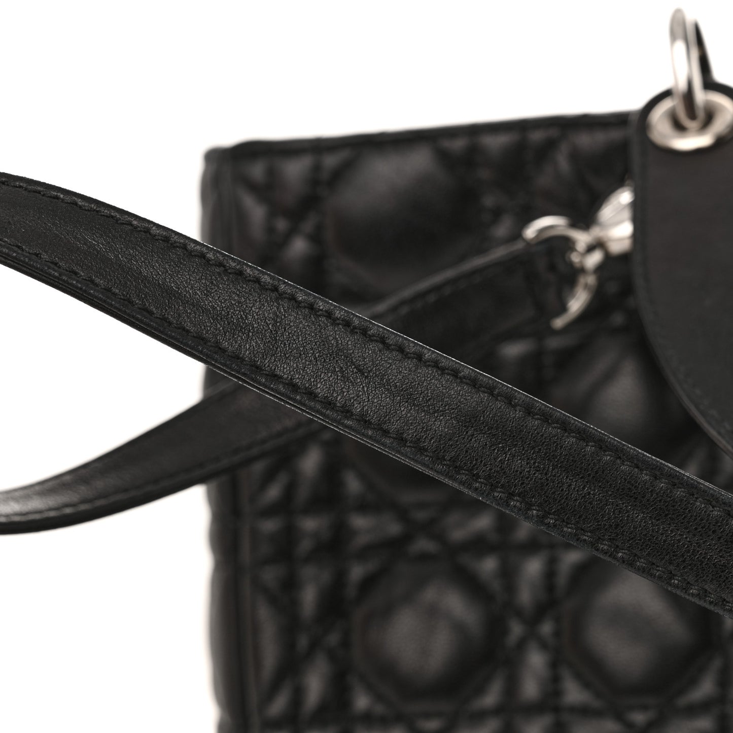Lambskin Cannage Large Lady Dior Black
