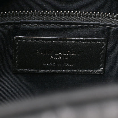 Saint Laurent Calfskin Quilted Medium Loulou Puffer Monogram Chain Satchel Black 6 of 9