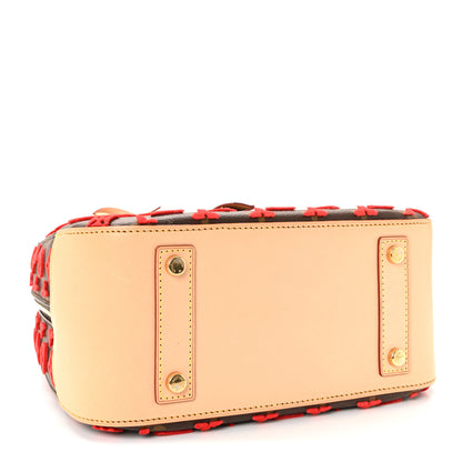 Louis Vuitton Monogram Tuffetage Deauville Cube Red 6 of 17