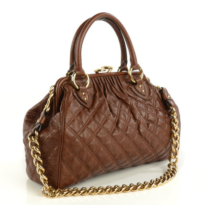 Marc Jacobs Calfskin Quilted Stam Brown 3 of 7