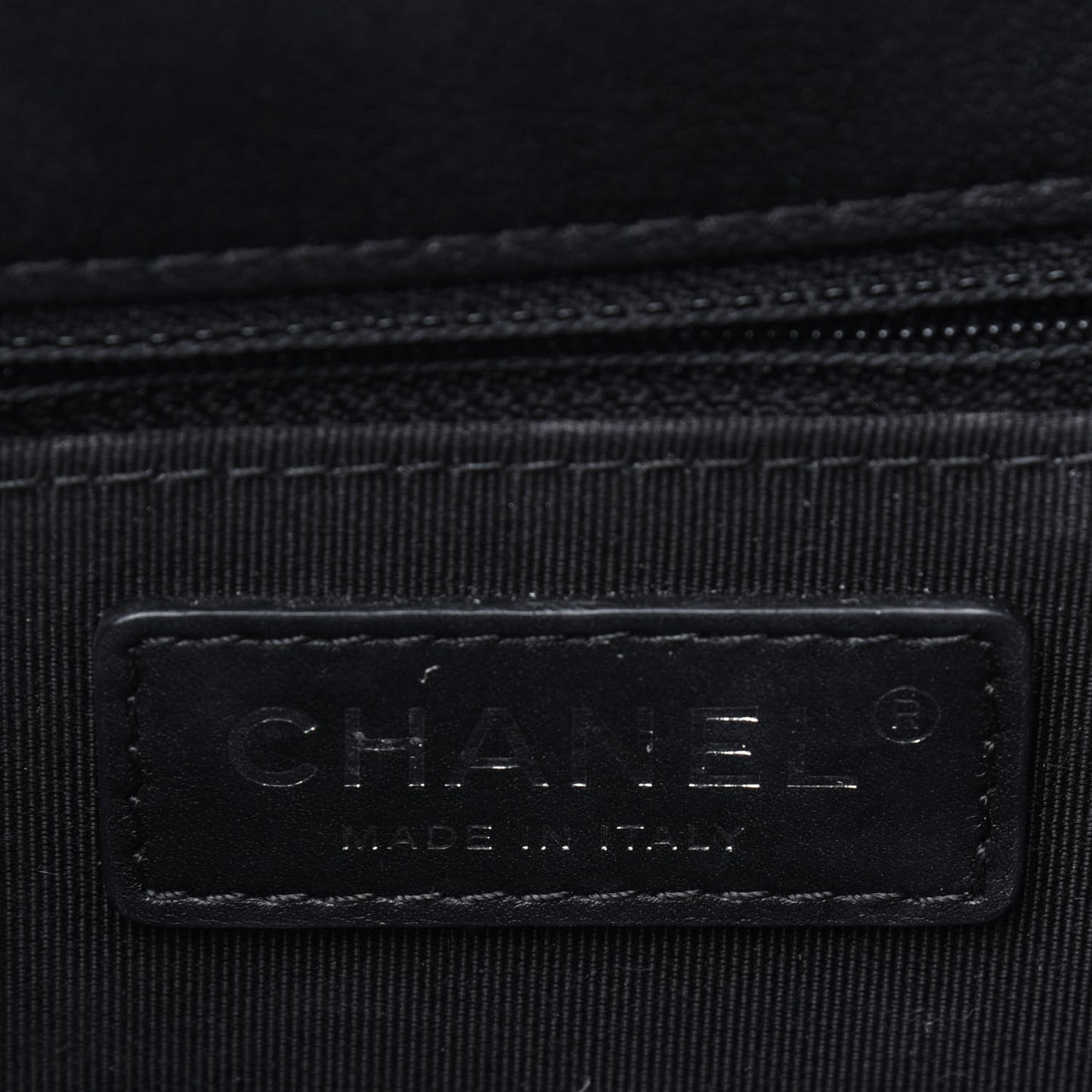 Goatskin Quilted Large CC Box Flap Black