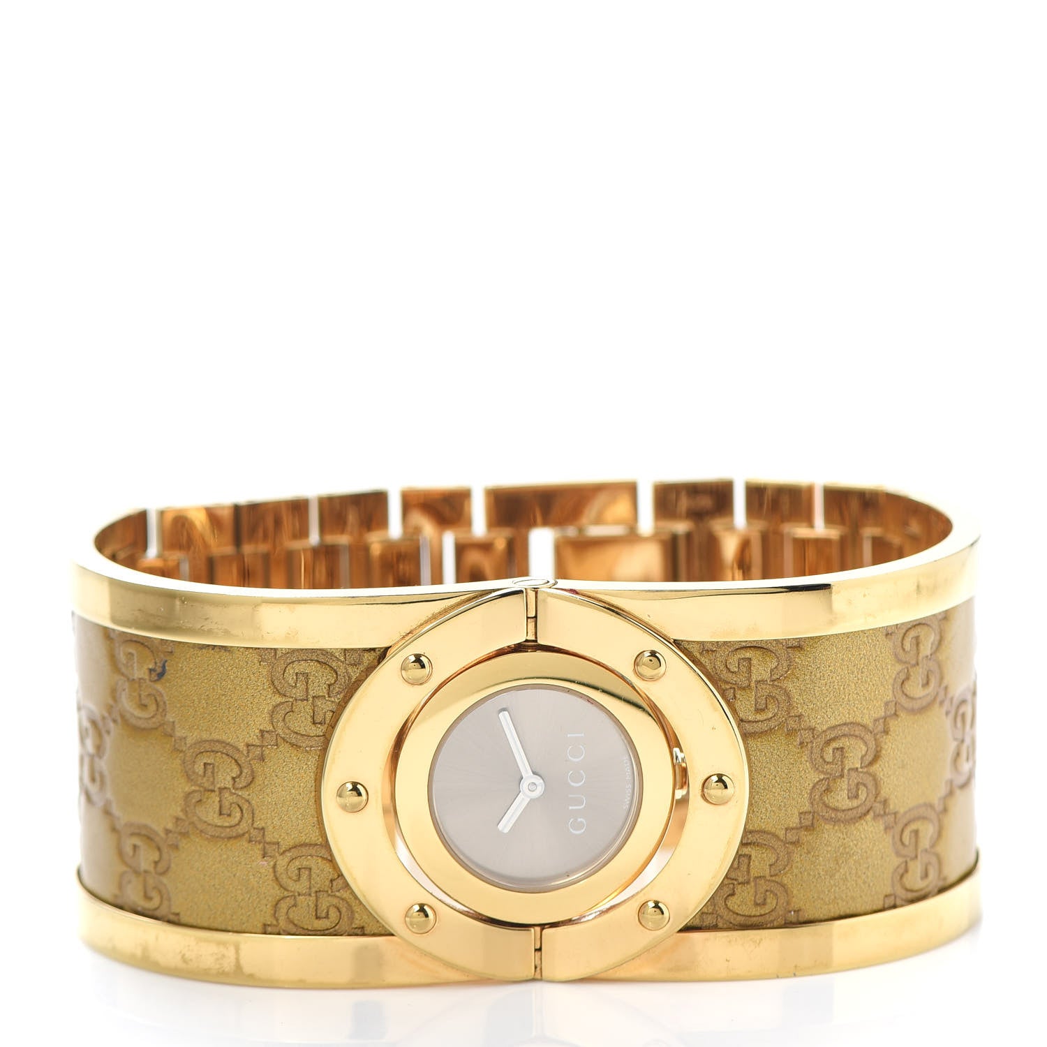 Gucci Stainless Steel Calfskin 33mm Twirl Quartz Watch Bronze 2 of 4