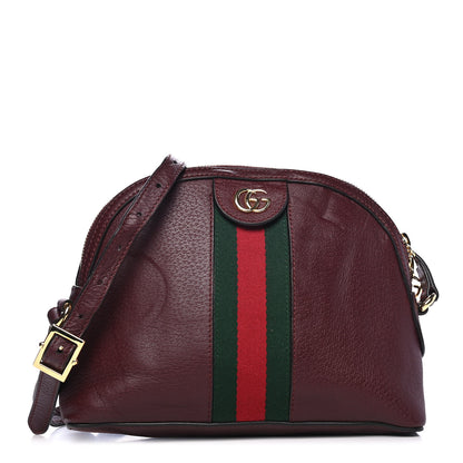 Gucci Textured Calfskin Web Small Ophidia Dome Shoulder Bag Vintage Bordeaux 1 of 7