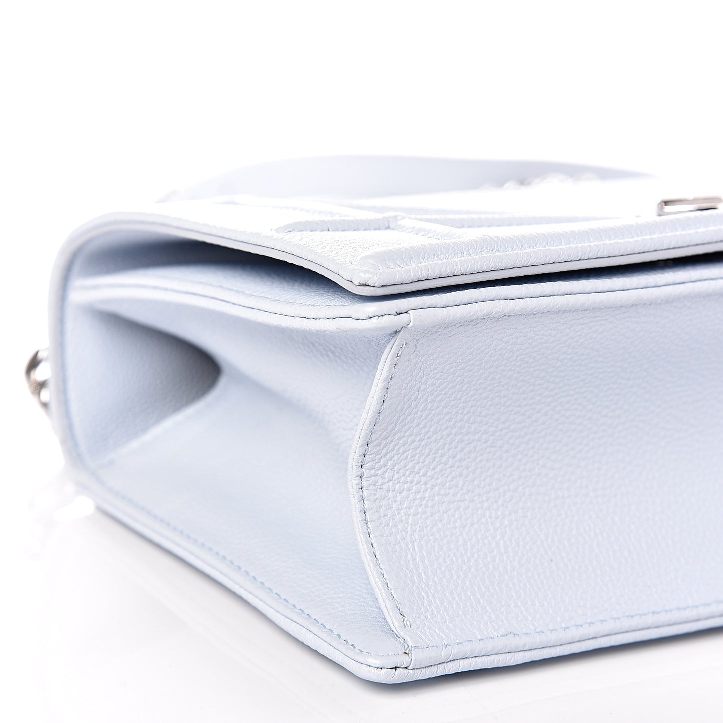 Grained Calfskin Small Diorama Flap Bag Sky Light