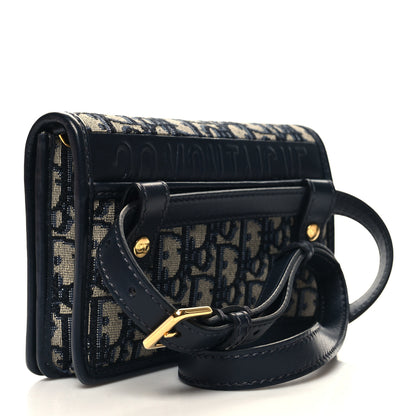 Christian Dior Oblique Montaigne 2-In-1 Pouch Blue 2 of 10