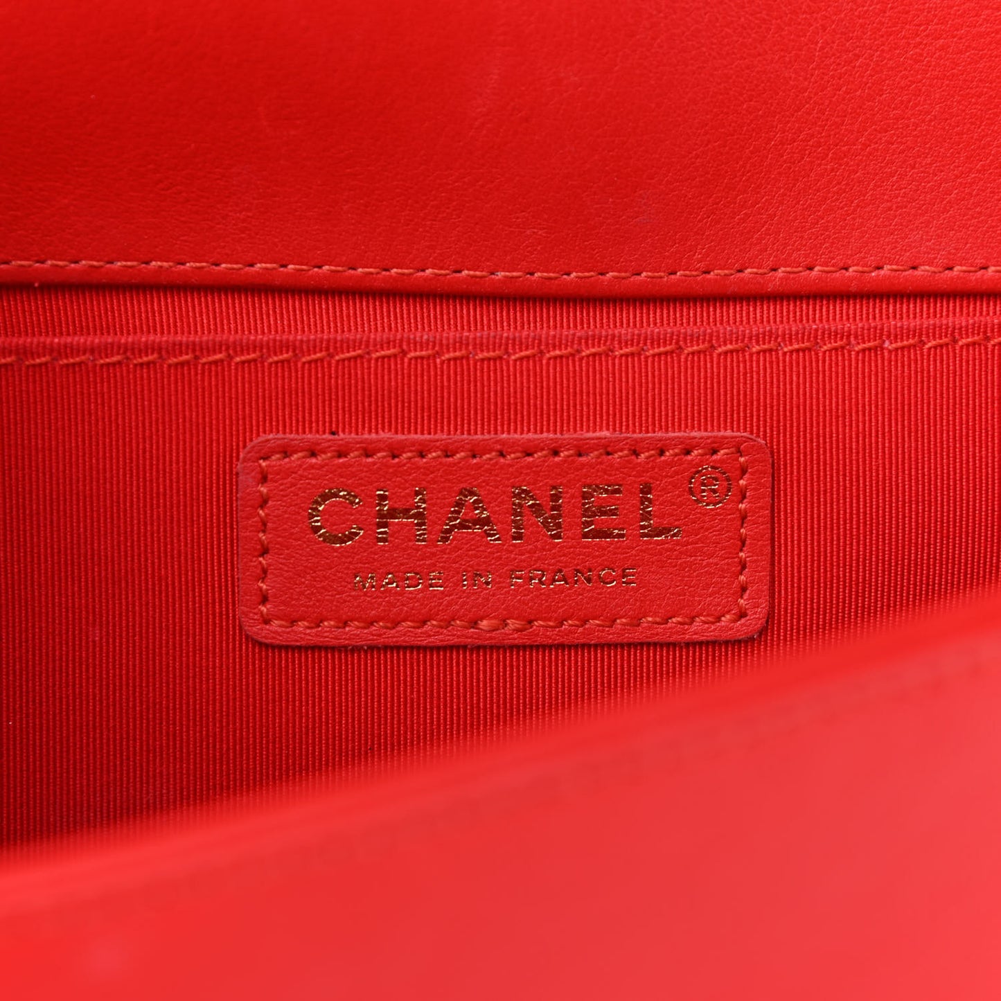 Calfskin Quilted Medium Boy Flap Red