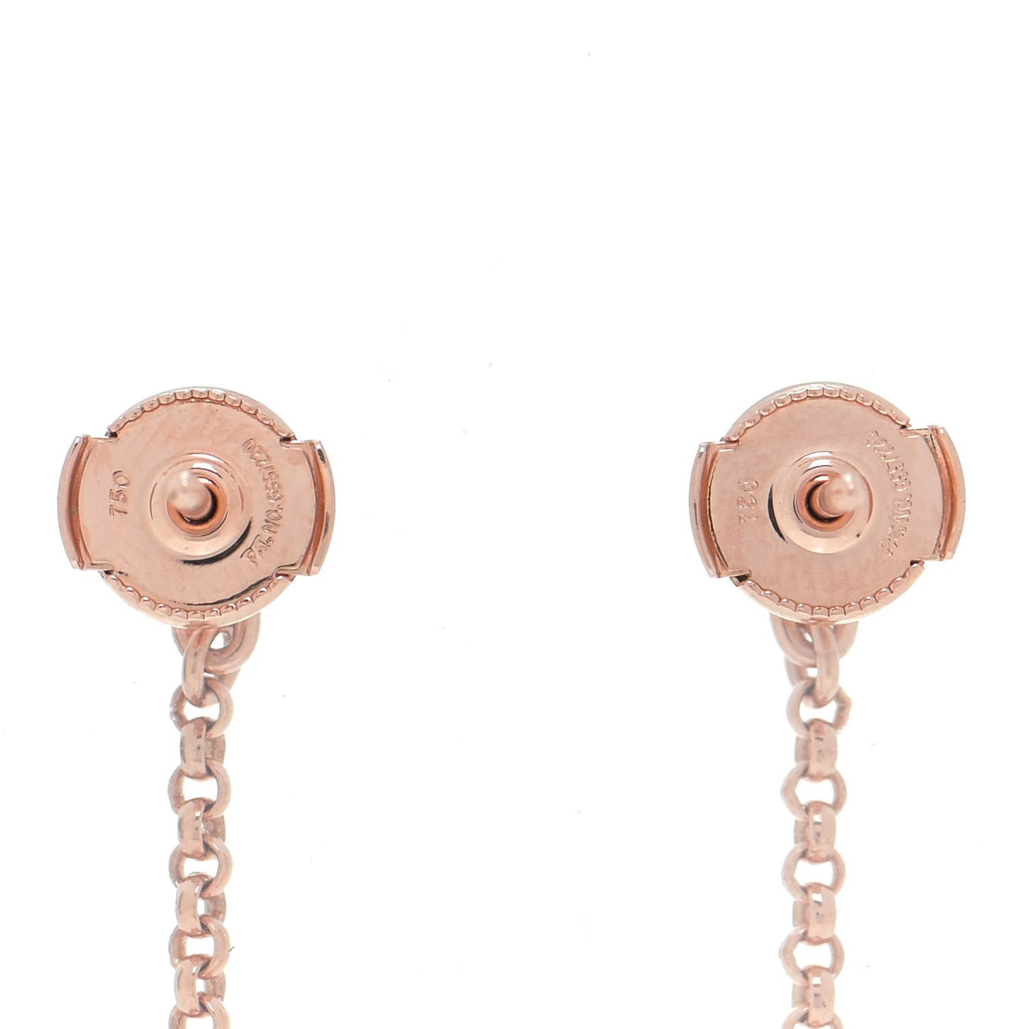 18K Rose Gold Diamond Kelly Amulette Drop Earrings