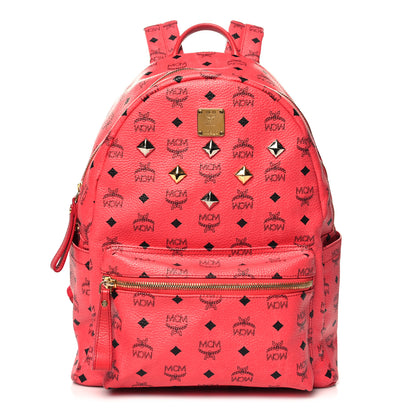 MCM Visetos Medium Sprinkle Stud Stark Backpack Red 1 of 11