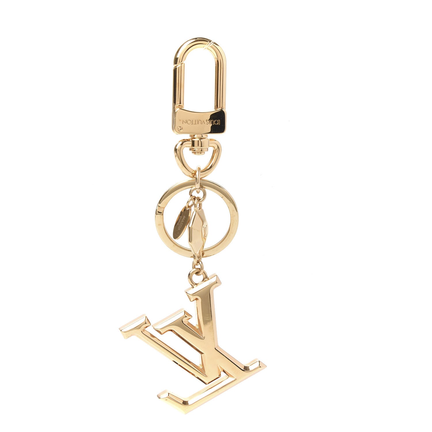 Louis Vuitton LV Facettes Bag Charm Key Holder Gold 3 of 4