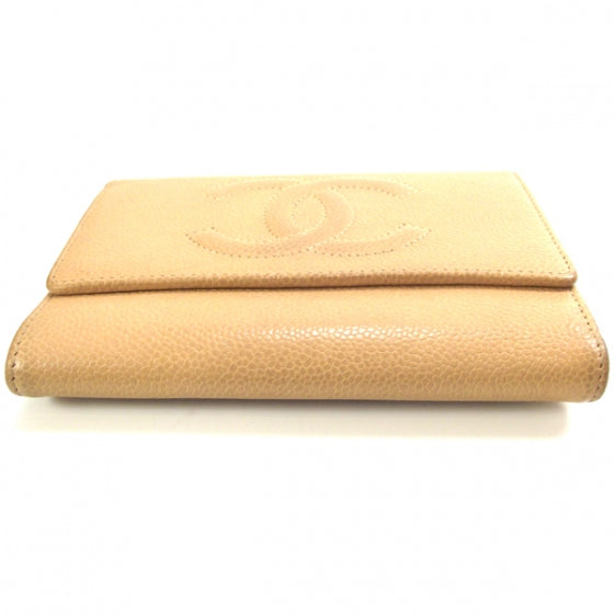 Chanel Caviar CC Flap Wallet Beige 4 of 10