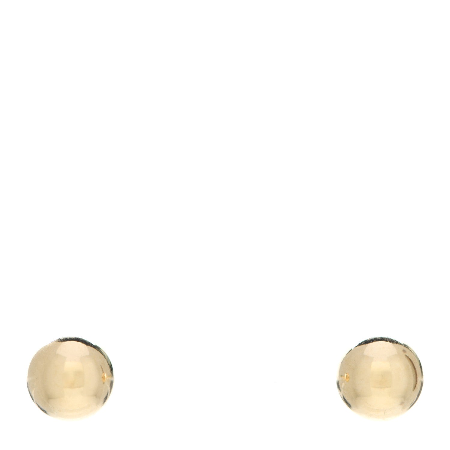 Tiffany 18K Yellow Gold 5.5mm HardWear Ball Earrings 1 of 4