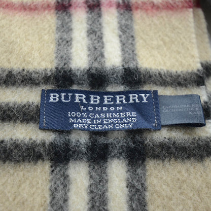 Burberry Cashmere Check Fringe Scarf Camel 3 of 4