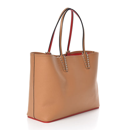 Christian Louboutin Calfskin Spikes East West Cabata Tote Avoine 3 of 10